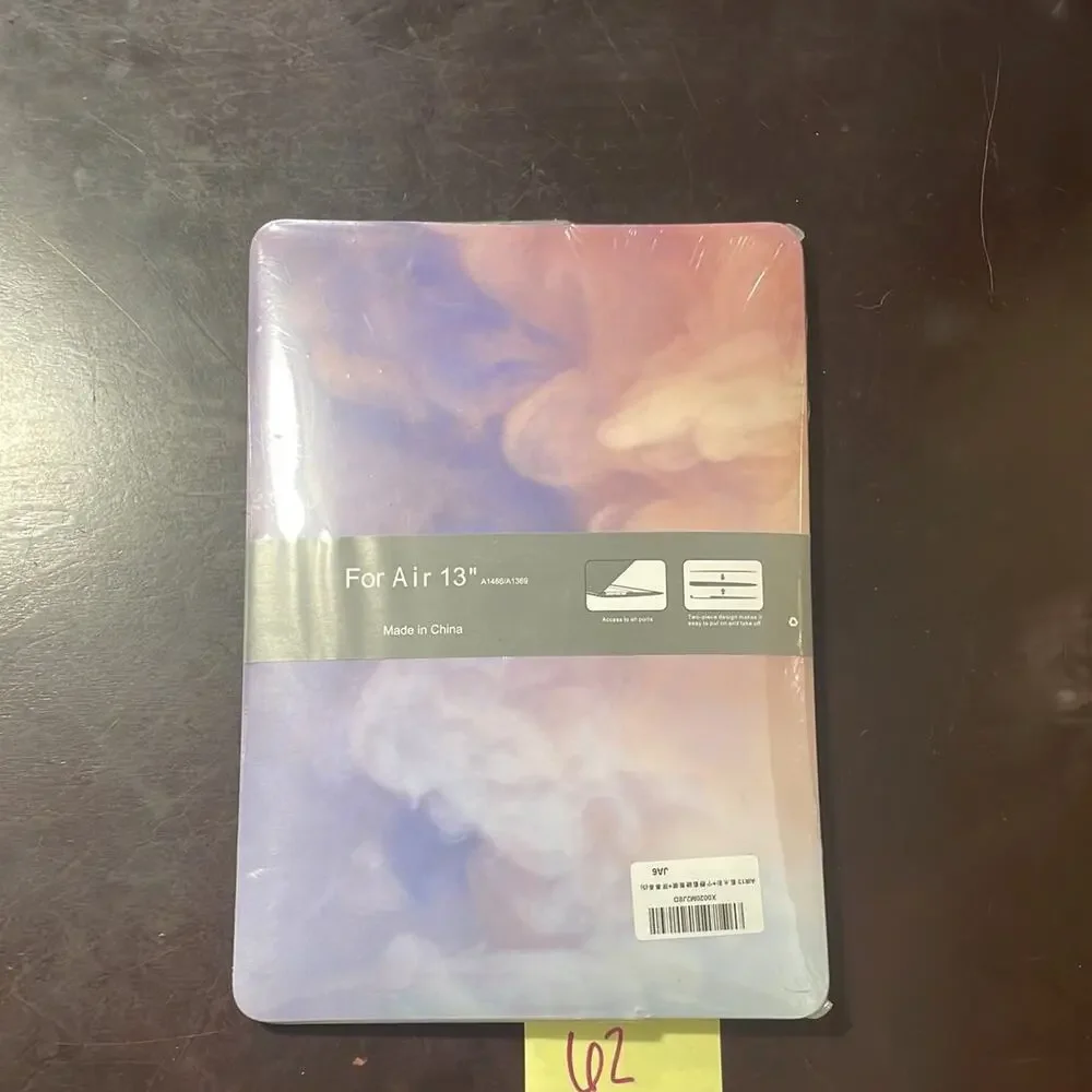 MacBook Air 13” pink/purple cloud design shell case